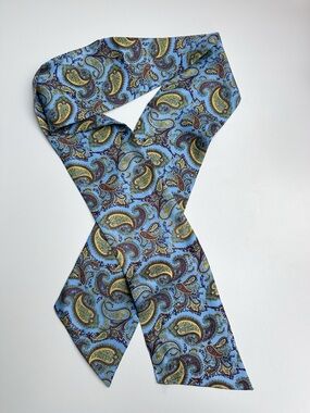 J. McLaughlin Silk Skinny Tie Handbag Accessory Paisley Print